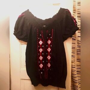 BUFFALO By David Bitton L Black w/Pink Peasant Top